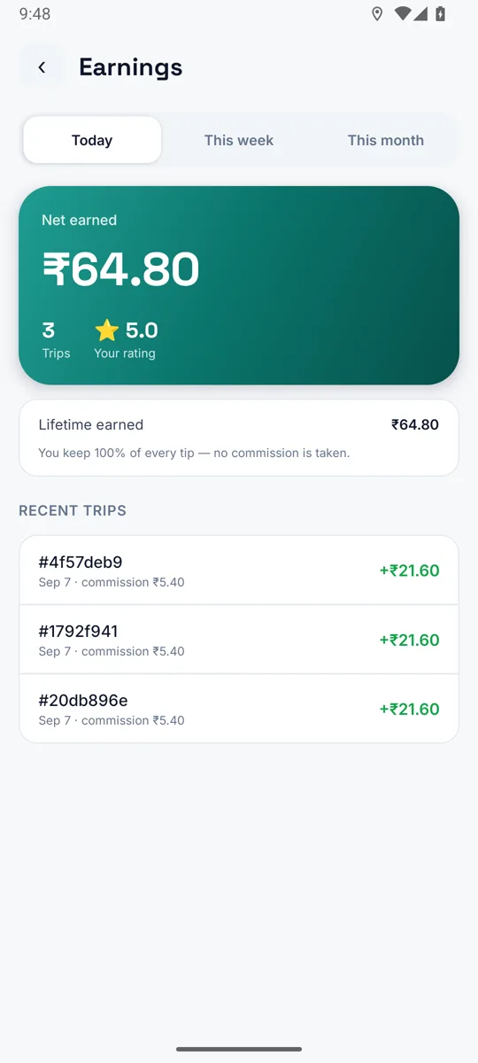 Driver app